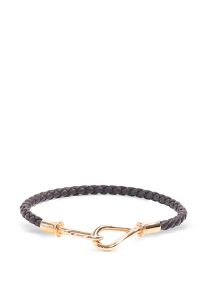 Hermès Pre-Owned Jumbo braided leather bracelet - Gold