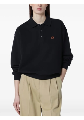 DUNST logo-patch polo shirt - Black