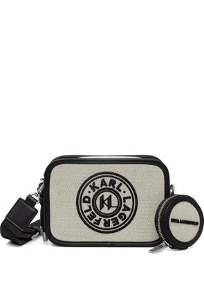 Karl Lagerfeld logo-patch shoulder bag - Neutrals