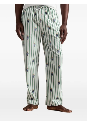 Polo Ralph Lauren Polo Bear striped pajamas trousers - White