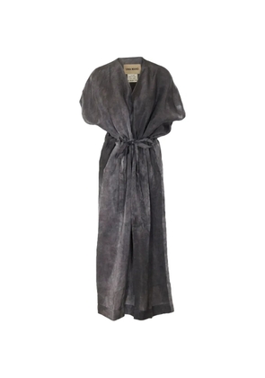 Uma Wang tie-waist tie-dye dress - Grey