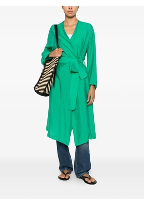 MOMONÌ Serena belted herringbone-texture coat - Green