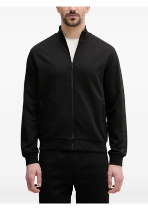 Karl Lagerfeld logo-tape zip-up sweatshirt - Black