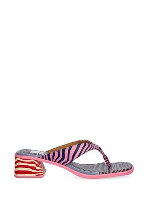 Camper Twins zebra-print sandals - Pink