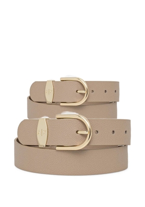 Armani Exchange logo-detail belt - Brown
