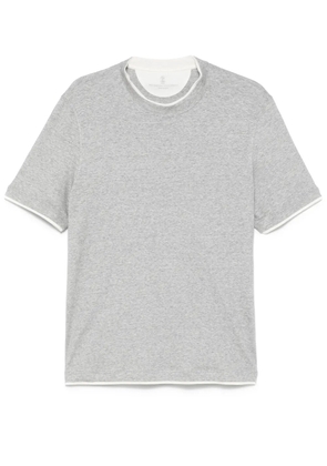 Brunello Cucinelli mélange-effect T-shirt - Grey