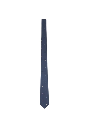 Paul Smith polka-dot rabbit-embroidered tie - Blue