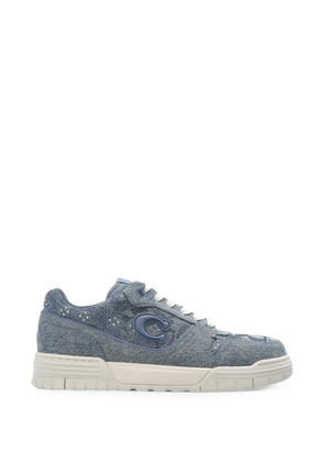 Coach sequin-embellished denim sneakers - Blue