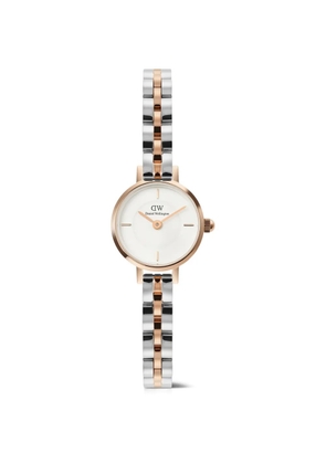Daniel Wellington Petite Mini Arch three-link two-tone 19mm watch - White