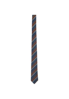 Paul Smith herringbone-pattern striped tie - Blue