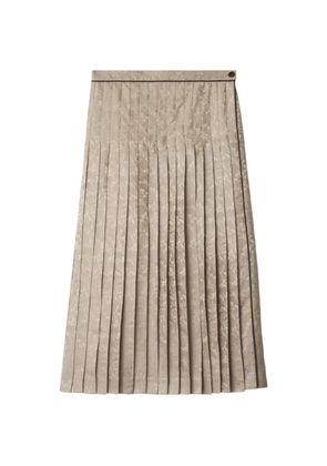 Burberry Sunflower pleated silk midi skirt - Neutrals