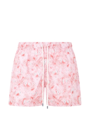 Fedeli seahorse-print drawstring swim shorts - Pink