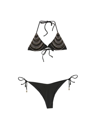 COTAZUR bead-embellished triangle bikini - Black