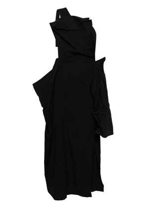 Yohji Yamamoto box-detail suspender dress - Black