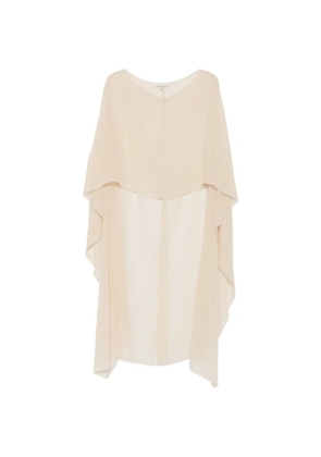 Antonelli sheer layered top - Neutrals