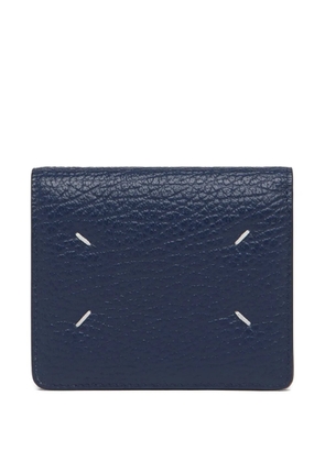 Maison Margiela Four White Stitches grained leather wallet - Blue