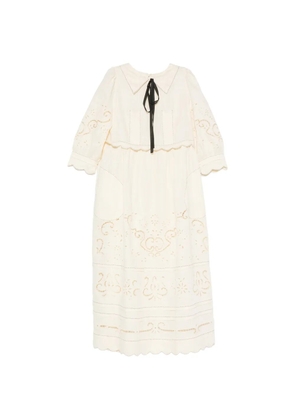Vita Kin Giovanna broderie-anglaise midi dress - Neutrals