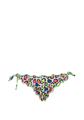 MC2 Saint Barth leopard-print side-tie bikini bottoms - White