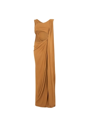 Alberta Ferretti draped cut-out maxi dress - Yellow