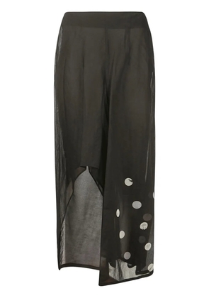 Yohji Yamamoto asymmetric midi skirt - Black
