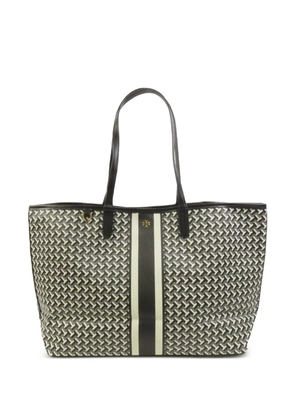 Tory Burch geometric-print stripe tote bag - Black