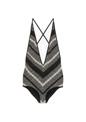 Missoni zigzag sequin-embellished swimsuit - Black