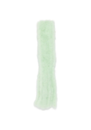 Valentino Garavani feather-trim scarf - Green