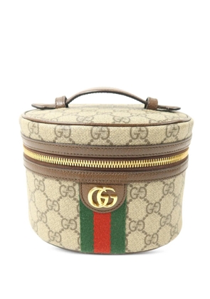 Gucci Pre-Owned monogram-pattern wash bag - Brown