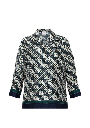 Casablanca Check Monogram silk shirt - Green