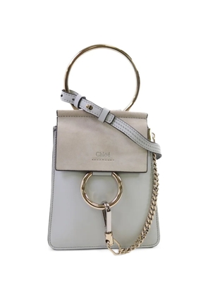 Chloé Vintage Faye suede-panels tote bag - Blue