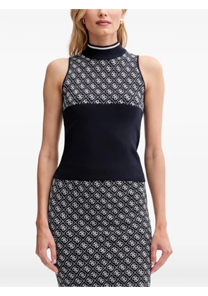 GUESS USA logo patterned top - Blue