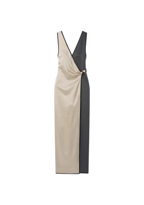 Nanushka colour-block wrap dress - Green