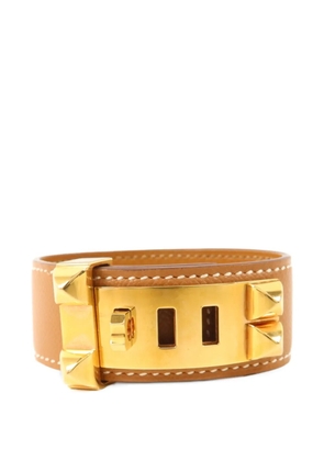 Hermès Pre-Owned Collier de Chien 24 leather bracelet - Brown