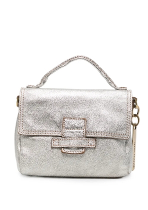Caterina Lucchi small Maria crackle-effect cross body bag - Silver