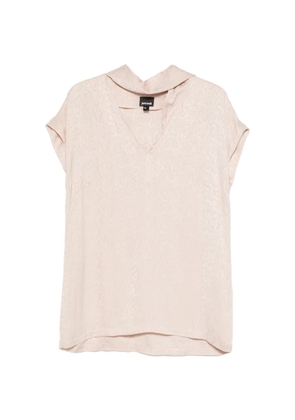 Just Cavalli snake-print scarf-detail blouse - Neutrals