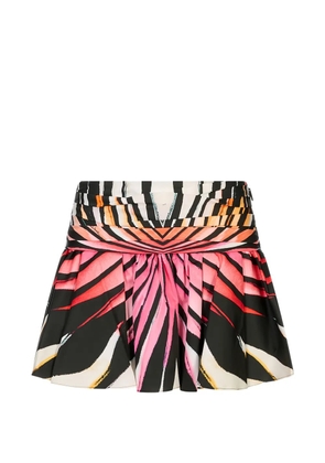 Roberto Cavalli Ray Of Paradise pleated mini skirt - Black