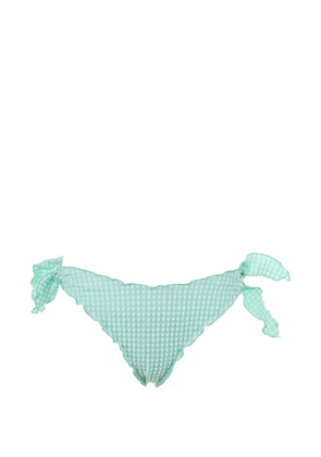MC2 Saint Barth Moon Seersucker gingham side-tie bikini bottoms - Green