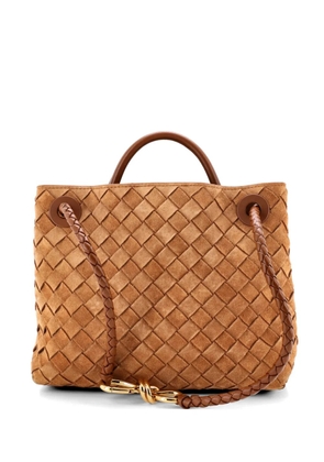 Bottega Veneta Pre-Owned Andiamo Top Handle Bag Intrecciato Suede Small satchel - Brown