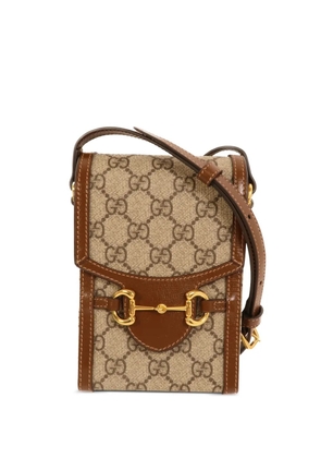 Gucci Pre-Owned Horsebit 1955 GG shoulder bag - Neutrals