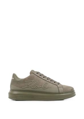 Karl Lagerfeld logo-embossed lace-up sneakers - Green