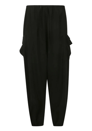 Yohji Yamamoto tapered-leg cargo trousers - Black