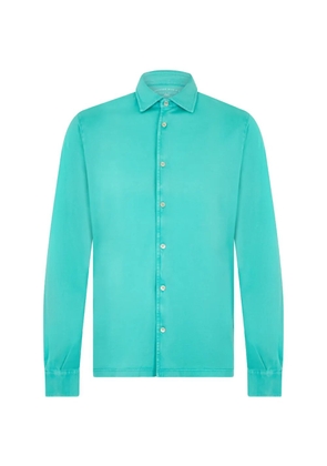 Fedeli classic-collar long-sleeve shirt - Blue