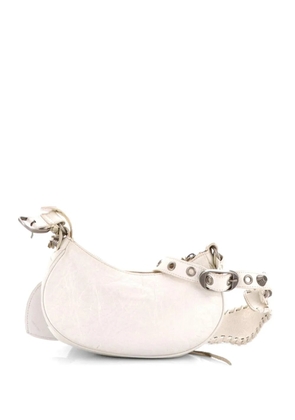 Balenciaga Pre-Owned Le Cagole Giant Studs Shoulder Bag Leather XS hobo bag - White