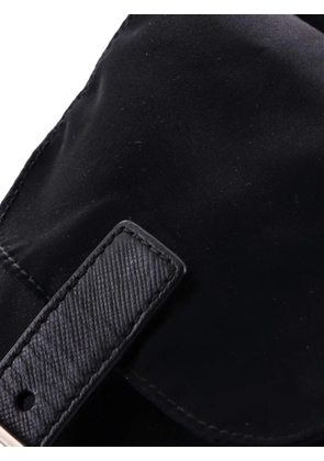 Prada Pre-Owned Double Pocket Buckle Tessuto Medium backpack - Black