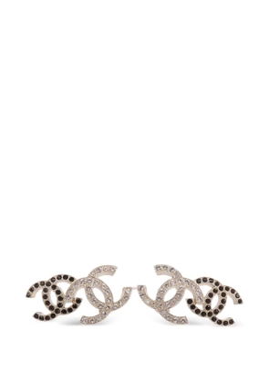 CHANEL Pre-Owned CC crystal earrings - Silver