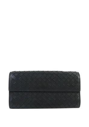 Bottega Veneta Pre-Owned Intrecciato-design wallet - Black