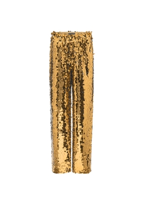 Simon Miller Nella sequin-embellished wide-leg trousers - Gold