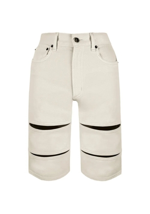 Contessa Mills Arcana cut-out denim shorts - Neutrals
