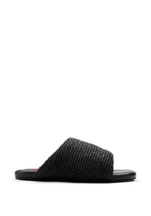 Simon Miller Bubble raffia slides - Black