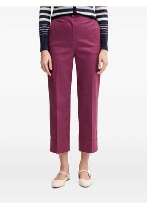 Benetton cuffed cropped trousers - Purple